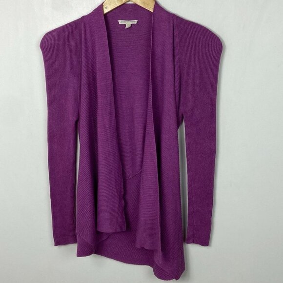 EILEEN Fisher Linen Purple Knit Cardigan Sweater Size Small Petite Open Front S‎ - Picture 12 of 12